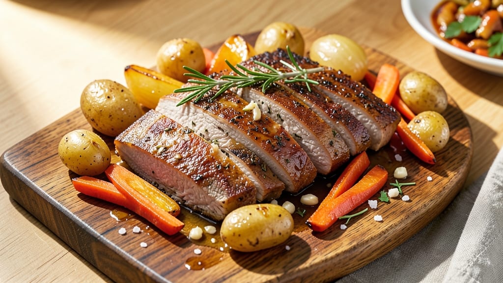 Boneless Pork Loin Roast Recipe with Vegetables: One-Pan Herb-Roasted Harmony