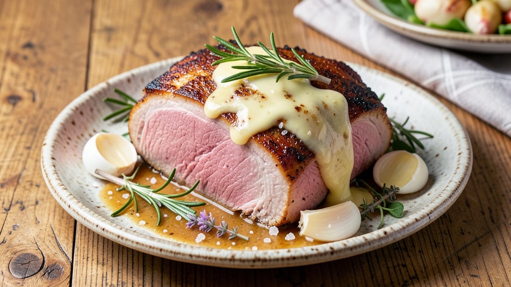 Bobby Flay's Pork Roast Recipe: Pan-Seared Crust Locks in Juicy Pink Magic