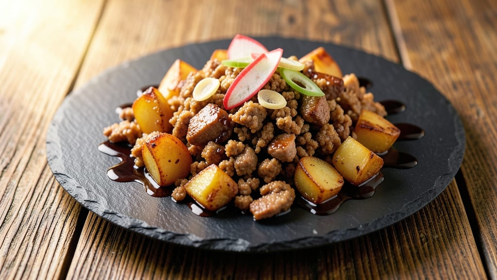 Minced Pork Potato Chinese Recipe: Wok-Fried Crispy Edges and Soft Centers