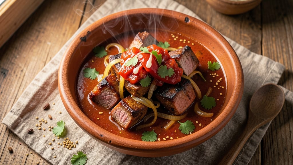 Anglo-Indian Pork Curry Recipe: Spiced Tomato and Tamarind Tang With Crispy Pork Bites