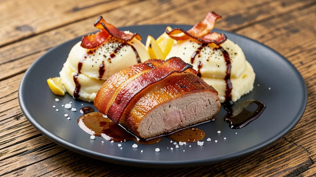 Bacon-Wrapped Pork Loin Filet Recipe: Crispy Edges and Juicy Pink Centers