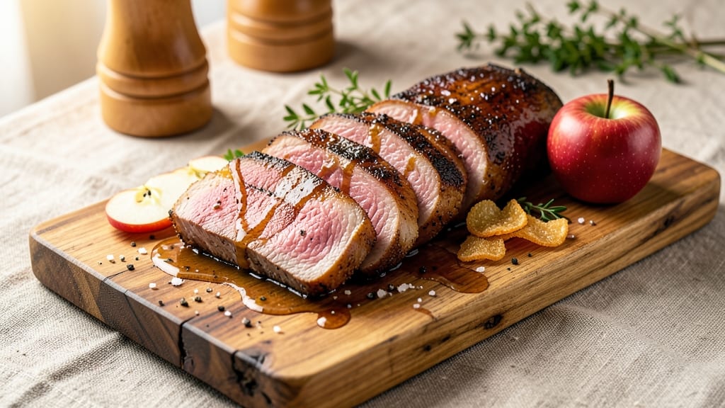 Apple Bourbon Pork Tenderloin Recipe: Smoky-Sweet Glaze That Caramelizes Edges