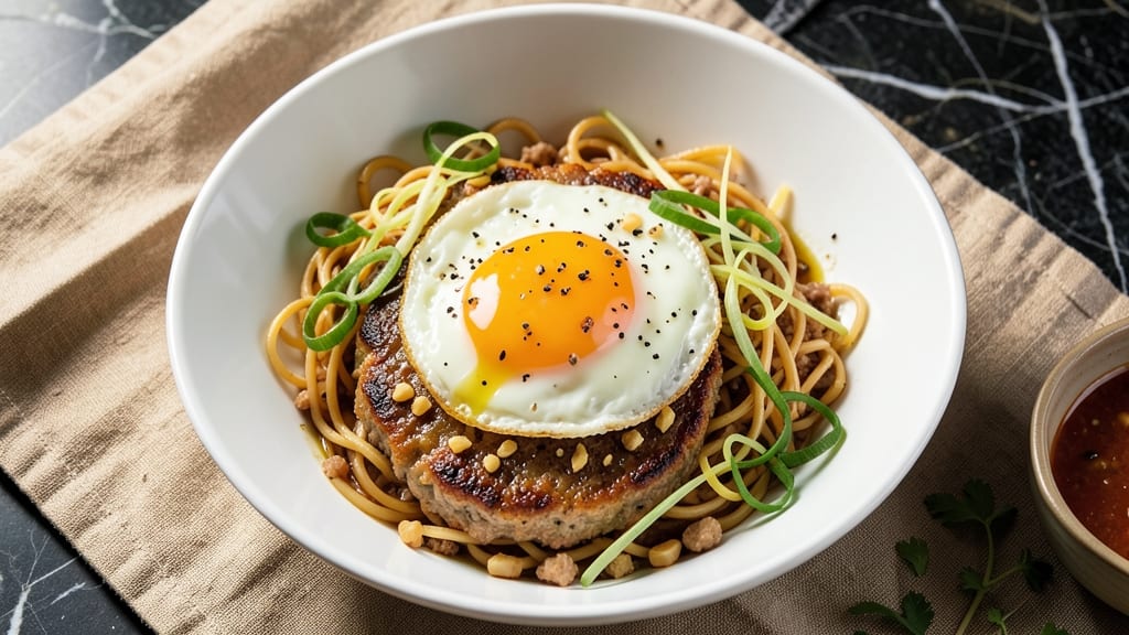 Minced Pork and Egg Recipe: Crispy Noodle Stir-Fry With Silky Egg Ribbons