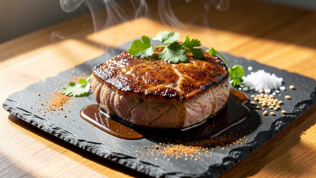 Baked Pork Shoulder Steak Recipe: Crispy Five-Spice Crust, Juicy Pink Heart