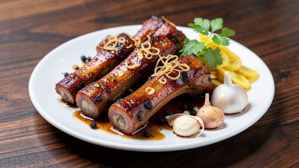 Asian Pork Neck Bones Recipe: Five-Spice Braised Crunch Over Silky Broth