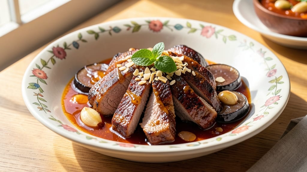 Adobong Talong With Pork Recipe: Smoky Eggplant and Pork Stew With Crispy Topping