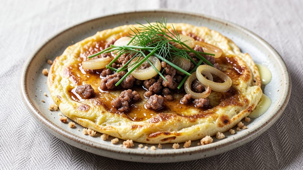 Minced Pork Omelette Recipe: Savory Herb-Packed Fillings in Fluffy Eggs