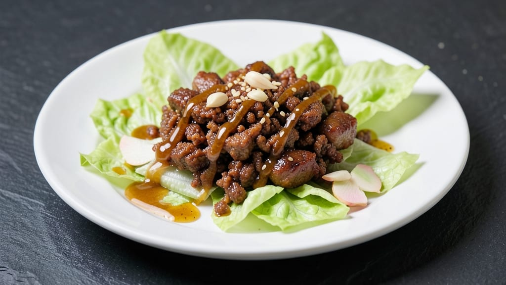 Minced Pork With Lettuce Recipe: Crispy Wok-Fried Bites in Crunchy Greens