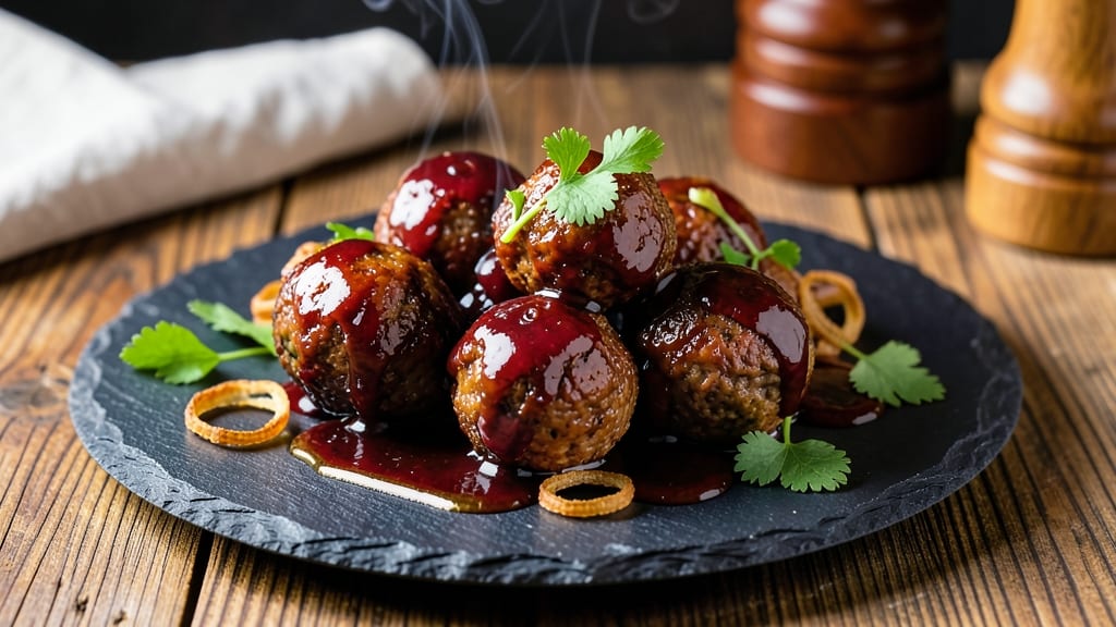 BBQ Pork Meatballs Recipe: Five-Spice Crust Meets Sticky Tamarind Tang