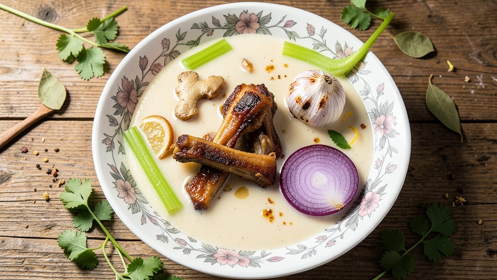 Milky Pork Bone Soup Recipe: Silky Broth and Celery Crown Crunch