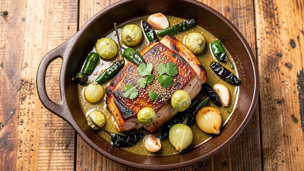 Authentic Mexican Pork Green Chile Recipe: Smoky Chile-Roasted Pork with Earthy Tomatillo Heat