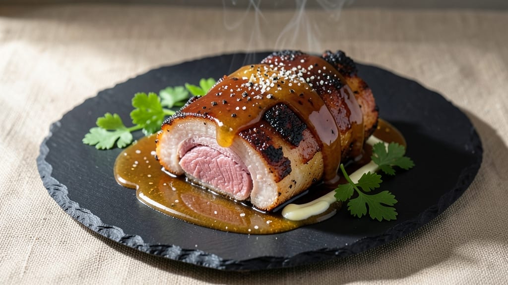 Apple Juice Pork Injection Recipe: Celery Crown Crunch Over Smoky Apple Glaze