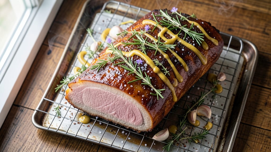 6-Lb Pork Loin Roast Recipe: Juicy Pink Hearts With Herb-Crusted Crisp
