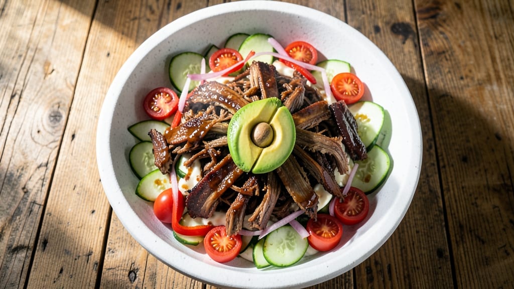 BBQ Pork Salad Recipe: Smoky Sweet Bites With Crunchy Greens
