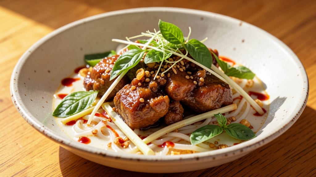 Mince Pork Thai Recipe: Fragrant Coconut Curry With Silky Rice Noodles